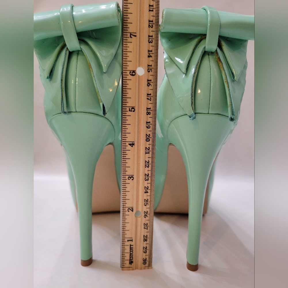 NEW FSJ Mint Green Heels Size 7.5 - Picture 7 of 8